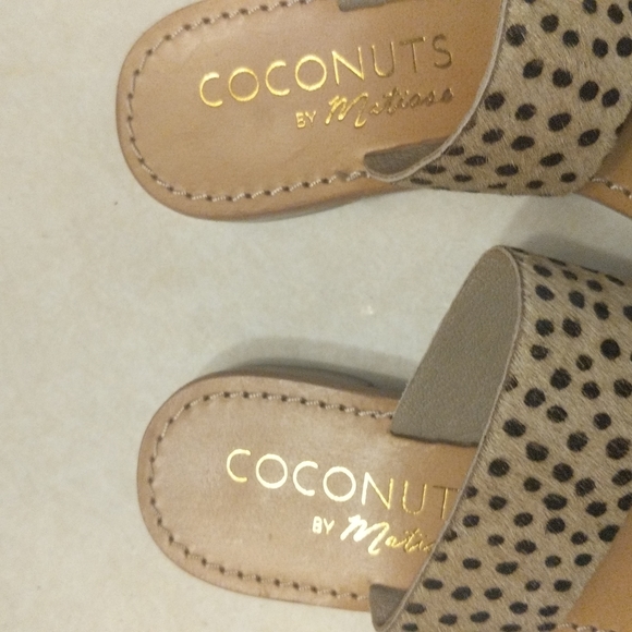 Calf hair slides sandals size 7 NWOT - Picture 3 of 9